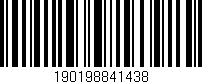 Código de barras (EAN, GTIN, SKU, ISBN): '190198841438'