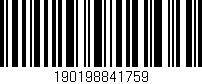 Código de barras (EAN, GTIN, SKU, ISBN): '190198841759'