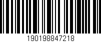 Código de barras (EAN, GTIN, SKU, ISBN): '190198847218'