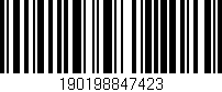 Código de barras (EAN, GTIN, SKU, ISBN): '190198847423'