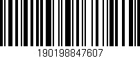 Código de barras (EAN, GTIN, SKU, ISBN): '190198847607'