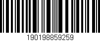 Código de barras (EAN, GTIN, SKU, ISBN): '190198859259'