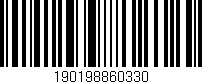 Código de barras (EAN, GTIN, SKU, ISBN): '190198860330'