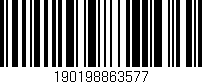 Código de barras (EAN, GTIN, SKU, ISBN): '190198863577'