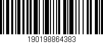 Código de barras (EAN, GTIN, SKU, ISBN): '190198864383'