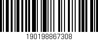 Código de barras (EAN, GTIN, SKU, ISBN): '190198867308'