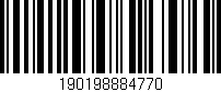 Código de barras (EAN, GTIN, SKU, ISBN): '190198884770'