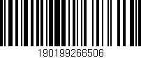 Código de barras (EAN, GTIN, SKU, ISBN): '190199266506'