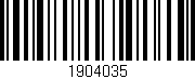 Código de barras (EAN, GTIN, SKU, ISBN): '1904035'