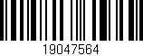 Código de barras (EAN, GTIN, SKU, ISBN): '19047564'