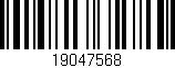 Código de barras (EAN, GTIN, SKU, ISBN): '19047568'