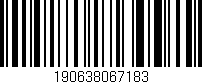 Código de barras (EAN, GTIN, SKU, ISBN): '190638067183'