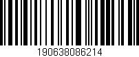 Código de barras (EAN, GTIN, SKU, ISBN): '190638086214'