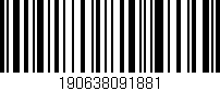 Código de barras (EAN, GTIN, SKU, ISBN): '190638091881'