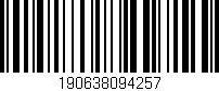 Código de barras (EAN, GTIN, SKU, ISBN): '190638094257'