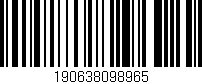 Código de barras (EAN, GTIN, SKU, ISBN): '190638098965'