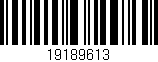 Código de barras (EAN, GTIN, SKU, ISBN): '19189613'