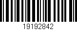 Código de barras (EAN, GTIN, SKU, ISBN): '19192842'