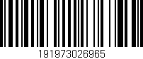 Código de barras (EAN, GTIN, SKU, ISBN): '191973026965'