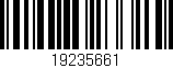 Código de barras (EAN, GTIN, SKU, ISBN): '19235661'