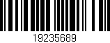 Código de barras (EAN, GTIN, SKU, ISBN): '19235689'