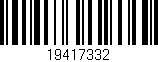 Código de barras (EAN, GTIN, SKU, ISBN): '19417332'