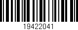 Código de barras (EAN, GTIN, SKU, ISBN): '19422041'