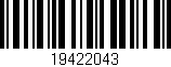 Código de barras (EAN, GTIN, SKU, ISBN): '19422043'