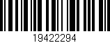 Código de barras (EAN, GTIN, SKU, ISBN): '19422294'