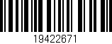 Código de barras (EAN, GTIN, SKU, ISBN): '19422671'