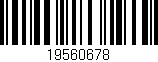 Código de barras (EAN, GTIN, SKU, ISBN): '19560678'