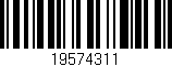 Código de barras (EAN, GTIN, SKU, ISBN): '19574311'