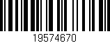 Código de barras (EAN, GTIN, SKU, ISBN): '19574670'