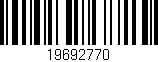 Código de barras (EAN, GTIN, SKU, ISBN): '19692770'