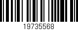 Código de barras (EAN, GTIN, SKU, ISBN): '19735568'