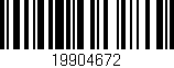 Código de barras (EAN, GTIN, SKU, ISBN): '19904672'