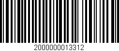 Código de barras (EAN, GTIN, SKU, ISBN): '2000000013312'