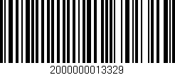 Código de barras (EAN, GTIN, SKU, ISBN): '2000000013329'