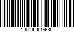 Código de barras (EAN, GTIN, SKU, ISBN): '2000000015668'