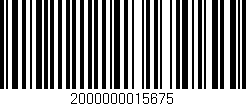 Código de barras (EAN, GTIN, SKU, ISBN): '2000000015675'