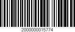Código de barras (EAN, GTIN, SKU, ISBN): '2000000015774'