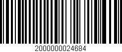 Código de barras (EAN, GTIN, SKU, ISBN): '2000000024684'