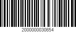 Código de barras (EAN, GTIN, SKU, ISBN): '2000000030654'