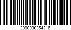 Código de barras (EAN, GTIN, SKU, ISBN): '2000000054216'