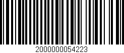 Código de barras (EAN, GTIN, SKU, ISBN): '2000000054223'