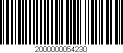 Código de barras (EAN, GTIN, SKU, ISBN): '2000000054230'