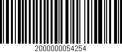 Código de barras (EAN, GTIN, SKU, ISBN): '2000000054254'