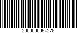 Código de barras (EAN, GTIN, SKU, ISBN): '2000000054278'
