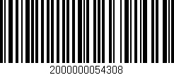 Código de barras (EAN, GTIN, SKU, ISBN): '2000000054308'