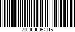 Código de barras (EAN, GTIN, SKU, ISBN): '2000000054315'